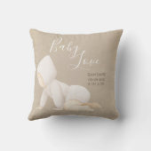 Coussin Nom du bébé Script Baby Love Keepsaké (Verso)