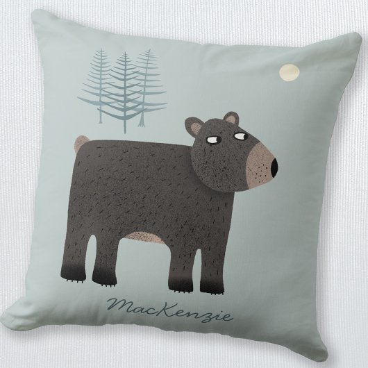 Coussin Nom du bois de l'ours mou