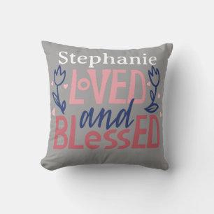 Coussin Nom du coeur aimé et béni