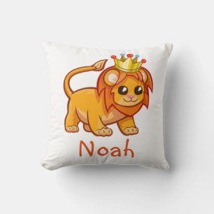 Coussin Nom du jeune Lion King Crown Jungle Animal Kids