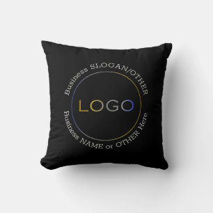 Coussin Nom du logo de l'entreprise Slogan Centre Front No