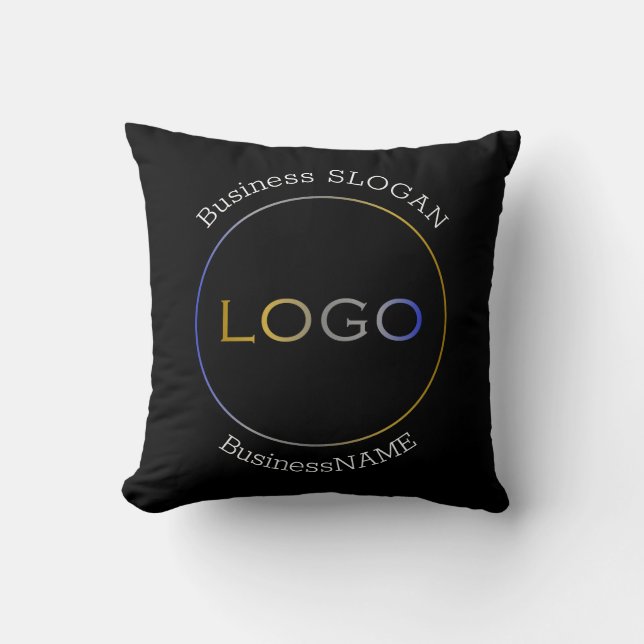 Coussin Nom du logo de l'entreprise Slogan Professional Bl (Recto)
