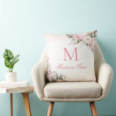 Coussin Nom du monogramme personnalisé (Chaise)