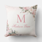 Coussin Nom du monogramme personnalisé (Recto)
