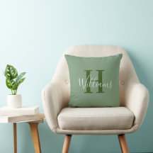 Nom du monogramme vert de la forêt Typographie du 
