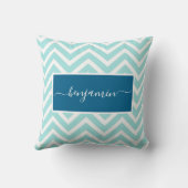 Coussin Nom du Motif Cute Blue Chevron Zig Zag (Verso)