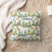 Coussin Nom du Motif de l'arbre Dinosaur pour enfants (Couverture)