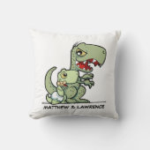 Coussin Nom du petit frère T-Rex dinosaure (Recto)