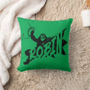 Coussin Nom du pinceau à encre Robin