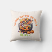 Coussin Nom Éffrayant Orange violet Citrouille Halloween T (Verso)