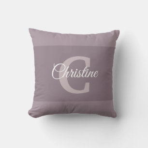 Coussin Nom élégant Monogramme Lettre initiale C Script à 