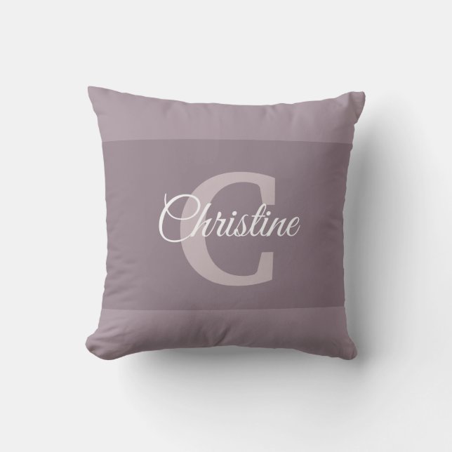Coussin Nom élégant Monogramme Lettre initiale C Script à  (Recto)