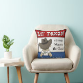 Coussin Nom et date d’naissance de Lil’ Texan (Chaise)
