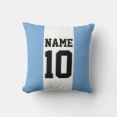 Coussin Nom et numéro personnalisés Argentine Indicateur (Recto)