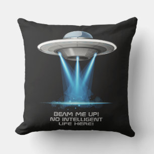 Coussin Nom et texte personnalisés UFO Pilotes de vaissea