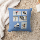 Coussin Nom fait sur commande de patineur de collage de (Couverture)