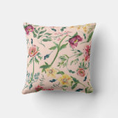 Coussin Nom floral de stat de naissance de lapins de (Verso)