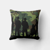 Coussin Nom initial militaire de l'armée | Enfants Petit S (Verso)