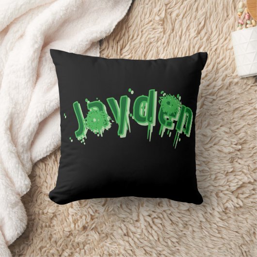 Coussin Nom Jayden Vert, (Couverture)