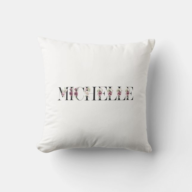 Coussin Nom Michelle. (Recto)
