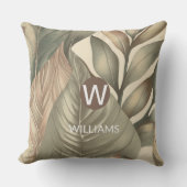 Coussin Nom Monogramme Tropical (Recto)