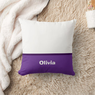 Coussin Nom ou monogramme minimaliste de la bande moderne
