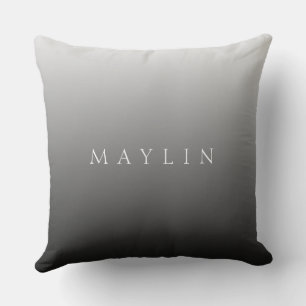Coussin Nom ou Mot Classique Dégradé Gris