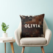 Coussin Nom Patchwork Cowhide Imprimer Western Rustic Farm (Chaise)