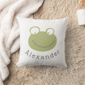 Coussin Nom personnalisable Cute Frog (Couverture)