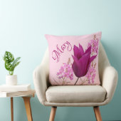 Coussin Nom personnalisable Mary rose tulip boho floral mi (Chaise)