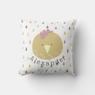 Coussin Nom personnalisable Poulette mignonne