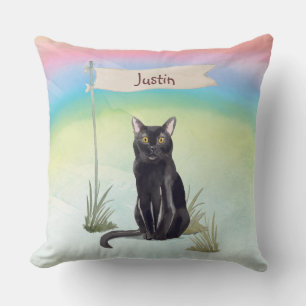Coussin Nom personnalisé Animal de chat Bombay