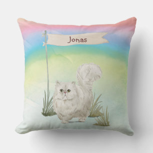 Coussin Nom personnalisé Animal de chat persan