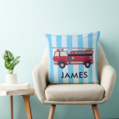 Coussin Nom personnalisé Blue Fire truck Cuisine (Chaise)