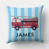 Coussin Nom personnalisé Blue Fire truck Cuisine (Verso)