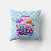 Coussin Nom personnalisé Champignons (Verso)