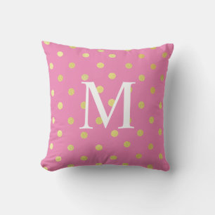 Coussin Nom personnalisé Chic Faux Feuille de papier alumi