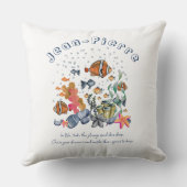 Coussin Nom personnalisé Citation Poisson tropical Océan c (Verso)