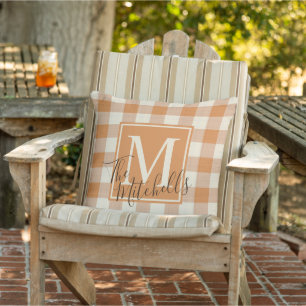 Coussin Nom personnalisé Citrouille Automne Orange En vich
