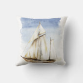 Coussin Nom personnalisé collage nautique cadeaux de garço (Verso)