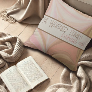 Coussin Nom Personnalisé Date Inspirativité Pastel Coloré