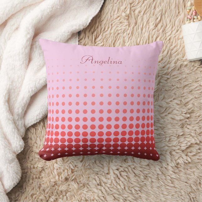 Coussin Nom personnalisé des Pois tendance (Couverture)