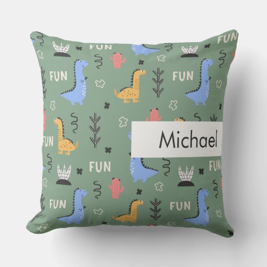 Coussin Nom personnalisé Enfants Motif mignon (Recto)