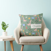 Coussin Nom personnalisé Enfants Motif mignon (Chaise)