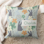 Coussin Nom personnalisé Enfants Motif mignon (Couverture)
