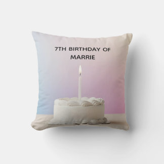 Coussin Nom personnalisé et date Joyeux Anniversaire