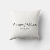 Coussin Nom personnalisé et Mariage de date (Verso)
