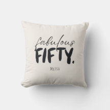 Nom personnalisé Fabulous Fifty Beige Noir