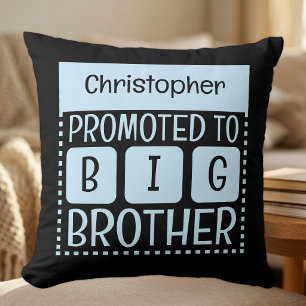 Coussin Nom personnalisé grand frère bleu