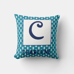 Coussin Nom personnalisé initial